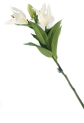Floral Elegance F070WL - Lys Oriental artificiel blanc de 87 cm