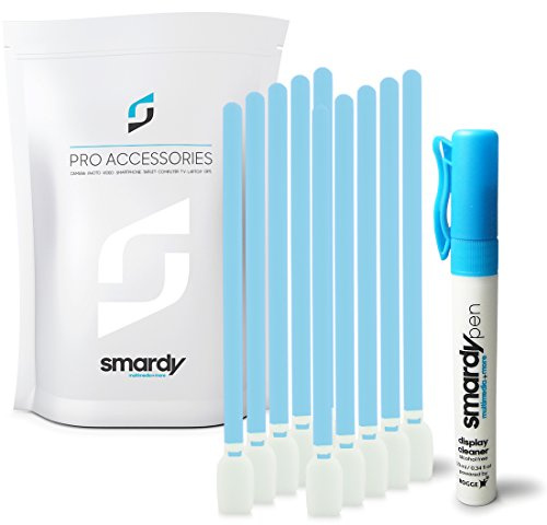 smardy rengöringssats för kamera, 10x polyuretanvabb 12mm + spraypenna 10ml