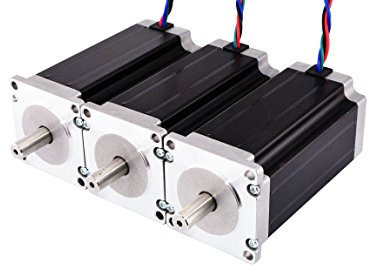 STEPPERONLINE 3 Stück Nema 23 Schrittmotor 3Nm 4.2 A 4-Draht 10mm Schacht | CNC Fräsen Drehbank Plasma