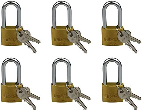 6er Set Vorhängeschlösser 30mm Bügelschloss Kofferschloss gr.Bügel Kellerschloss