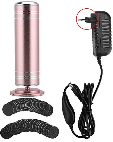 Lima electrónica para pies, removedor de callos eléctrico ajustable de velocidades, automático para agrietado, Pink European standard, 110~240V
