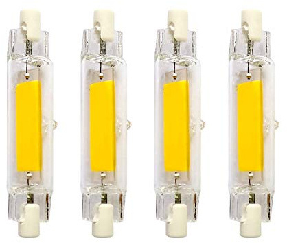 Qixivcom 4 Pack 78mm 10W R7S LED COB Light 100W Halogen Equivalent J Type T3 120V R7S Base Dimmable Daylight White 6500K Double Ended Flood Light Landscape Work Lighting