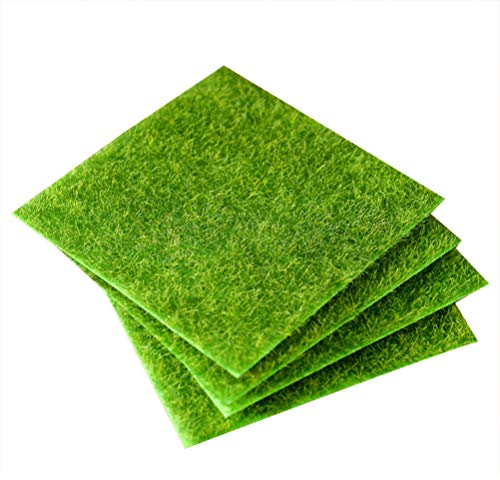 4stücke Teiliges Künstliches Gras Miniatur Ornament Für Garten Und Dekoration Lebensnahes Design Grün