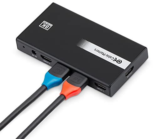 Cable Matters 48Gbps 4-Port HDMI 2.1 Switch - 4K 120Hz / 8K 60Hz, 4-Port HDMI Switch for PS5, Xbox Series X/S, Apple TV, Gaming Monitor, 4K / 8K TV and More