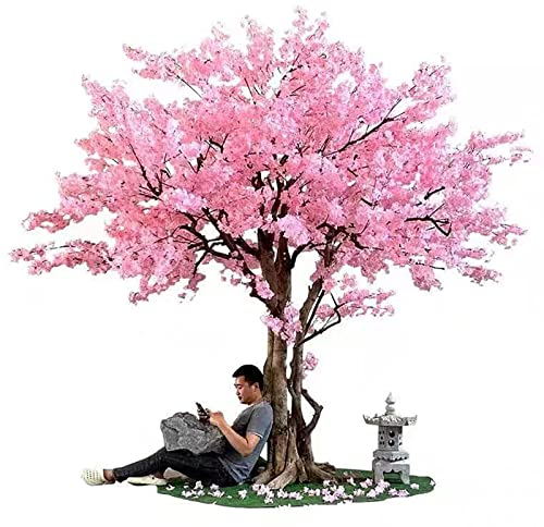 BTAISYDE Kirschbaum, Künstlicher Kirschblütenbaum, Simulationsbaum, Innendekoration Gefälschter Pfirsichbaum Wunschbaum Landschaftsgestaltung Gefälschter Baum,Pink,2.5 * 2.5m