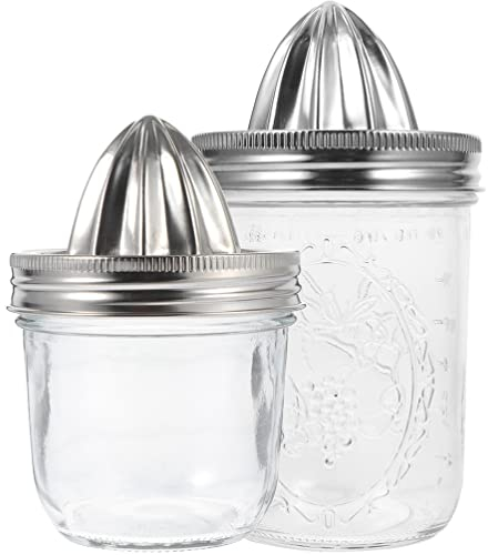 Spremiagrumi manuale 2 pezzi barattolo di vetro spremiagrumi coperchio spremiagrumi spremiagrumi manuale spremiagrumi in acciaio inossidabile spremiagrumi limone spremiagrumi da cucina tazza for frutt