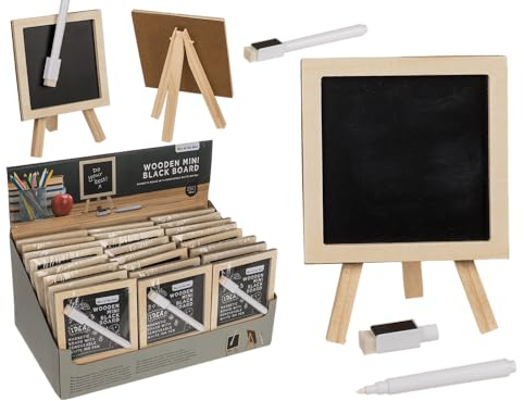 Mini-Magnettafel, Retro, mit Stift und Ständer, ca. 10 cm, 1 Stück im Display