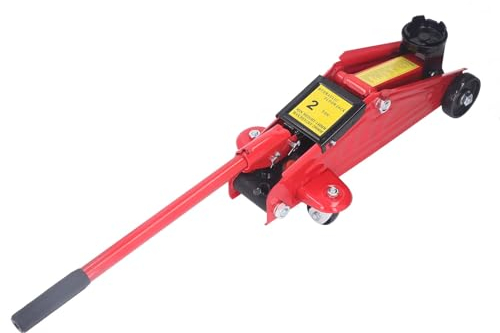 XHTLLO 2T Hydraulischer Wagenheber Mit Schwenkbaren Rädern Für Die Reparatur von Autohebevorgängen, Reichweite 140–290 Mm