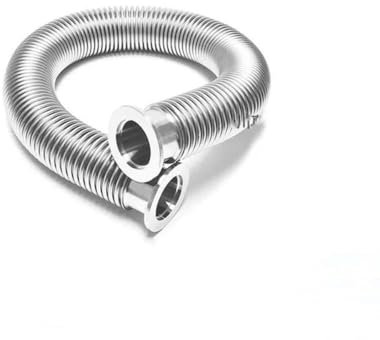 KF40 Normaler Typ 100–1000 mm Hochvakuum-Edelstahl 304 Faltenbalg Schlauchrohr Vakuumflansche Fitting Rohrschelle Faltenbalgverbinder(Size:100mm long)
