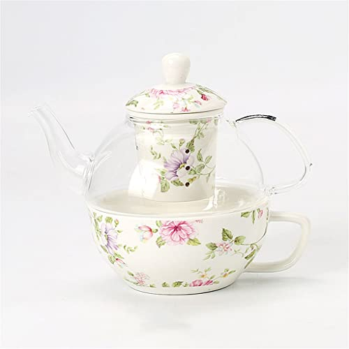 JKJZSALJ Tetera De Rosa De Vid, Juego De Tazas De Tetera De La Tarde Inglesa, Decoración del Hogar para Café, Regalo De Inauguración De La Casa