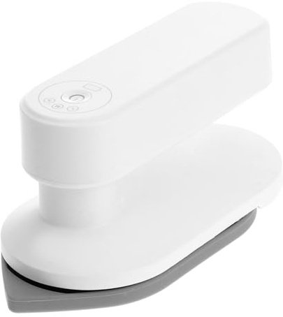 Mini Fer à Repasser Électrique Portatif, Blanc, 3 Niveaux Réglables | Aluminium Moulé, Design à Main, Repassage Vertical, Usage Maison, Voyage, Dortoir, Finition Soignée