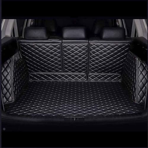 Leder Auto Kofferraum Matte Schutzmatte, für Cupra Formentor 2020-2023 Teppich Cargo-Liner Antirutschmatte Faltbare Aufbewahrungsmatte Auto Zubehör, B Black