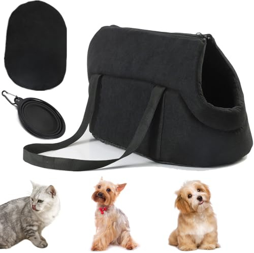 Transporteur d’Animaux de Compagnie Chien pour Petits Chiens,Sac de Transport pour Chiot de Voyage,Sac de Transport pour Chat Chihuahua Yorkie Chiot pour la randonnée en Camping,1 Bol Pliant