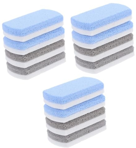WRITWAA 3 Sätze Fußreibbrett Pads Einseitig Schrubben Dateien Und Natürliche Fußfeile Grob Geknackt Reparatur Haut Fußfeile Bimsstein Streugut Fußschrubber Kratzer Planke Pu 4 Stück * 3