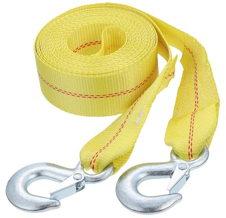 Luxshiny 6m Car Tow Rope Fahrzeug-abschleppschlaufe Mit Doppelten Haken Für Sicheres Und Towing Für LKW Suvs Und