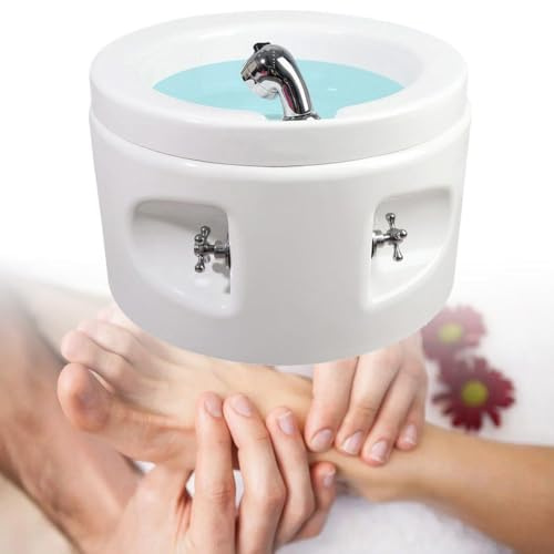 LISTaRSw Massage Footbath + Heat & Massage + Hot and Cold Faucet Switch, Foot Spa Bathtub - Adjustable Shower Head, For Getting the Dead/Old Skin off Your Feet