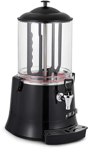 AETEREOS Machine À Chocolat Chaud Commerciale 10 L, Distributeur Électrique De Chocolat Chaud, Chauffe-Plat pour Chocolat, Café, Lait, Jus, Thé, pour Cafés Et Boulangeries Black-10L