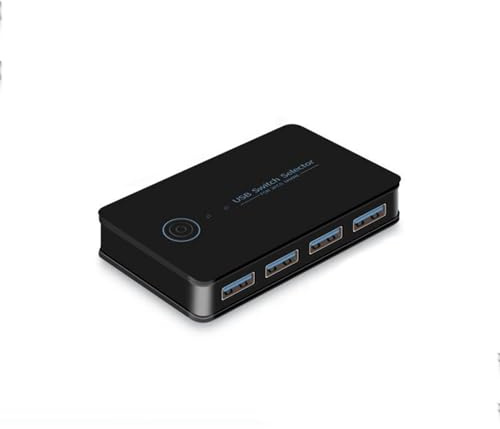 GUODDM 2/4 port USB 3.0 synkroniserare, KVM-switch för delning av flera datorer, synkronisering för mus och tangentbord, spelkontroll för flera datorer (4-portar)