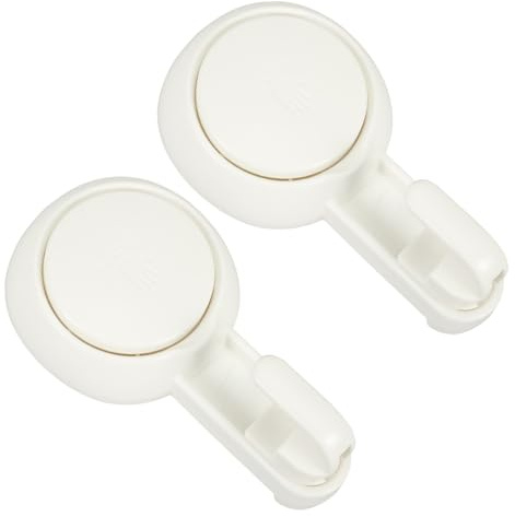 SHINYPASING Ganci a Ventosa da Parete 2 Pezzi senza Foratura, Resistenti e Riutilizzabili, per Bagno e Cucina su Piastrelle, Vetro e Metallo, Ganci per Asciugamani e Accessori Multifunzione
