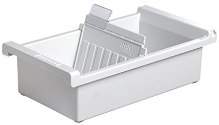 HAN Karteitrog DIN A7 quer, innovatives modernes Design für 800 Karten, inklusive 1 Stützplatte mit Sichtreiter, 967-0-11, Lichtgrau