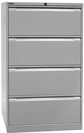 BISLEY Hängeregistraturschrank, 2-bahnig - 4 Schübe, DIN A4 - lichtgrau | DF4 14