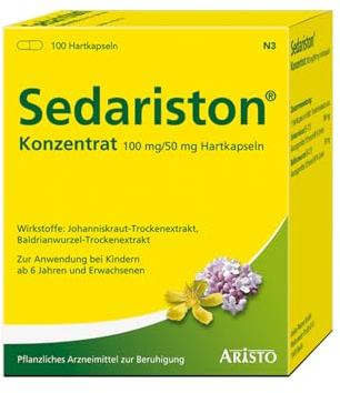 Sedariston Konzentrat Kapseln 100 Stück– Pflanzliche Unterstützung bei nervöser Unruhe und Einschlafstörungen mit Extrakten aus Johanniskraut und Baldrian