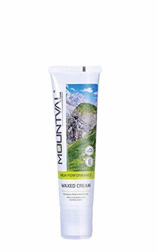 Mountval Waxed Cream, Nourishing And Waterproofing Cream For Leather Trekking Shoes, With Sponge Applicator (Transparent)