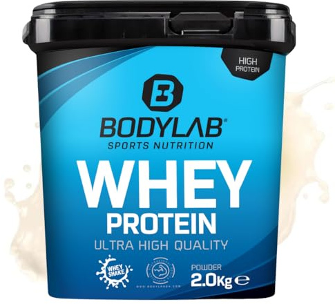 Bodylab24 Whey Protein Powder Neutro 2kg, polvo rico en proteína para músculos más fuertes, la proteína de suero puede promover la construcción de músculo, con 80% de proteína, sin aspartamo