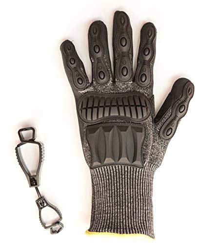 SPEEDSAFE Black N5SP Schutzhandschuh für Profis schützt gegen Schnitt- u. Schlagverletzungen Gratis-Handschuhhalter, Gr. XS – XXXL, schwarz (S)