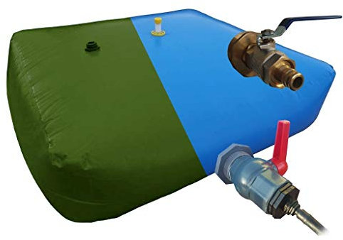 Depósito de Alta Capacidad. Escoge Volumen Desde 1000l, 2000l, 5000l, hasta 10000 litros. Tanque de Agua de Lluvia Flexible para riego (Válvula estándar + adaptadores, 750L)