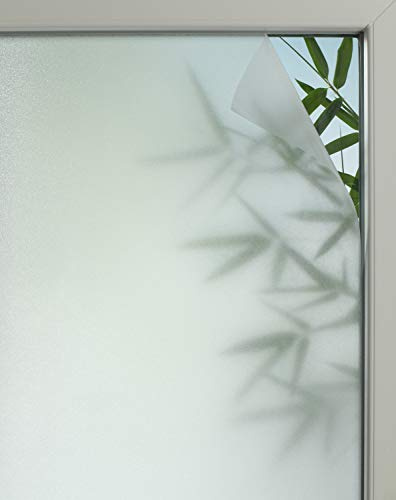 GARDINIA Statische Fensterfolie Privacy 50, Selbsthaftend, Blickschutz, Lichtdurchlässig, Sichtschutzfolie, Haftet statisch ohne Kleber, 90 x 150 cm, Halbtransparent