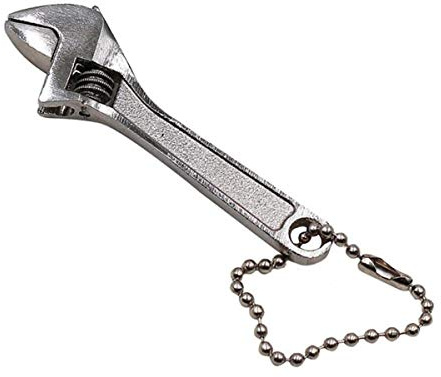 Mini-Schraubenschlüssel, 6,3 cm, kleiner Stahlschlüssel, Backenschlüssel, HATOOLHA® Handschlüssel, Werkzeuge für Industrie und Autoreparatur (Silber)
