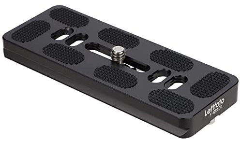 Leftfoto 100mm Universal Camera QR Plate, Quick Release Plate for DSLR Camera Tripod Ballhead, Arca Swiss Standard Clamp, Black