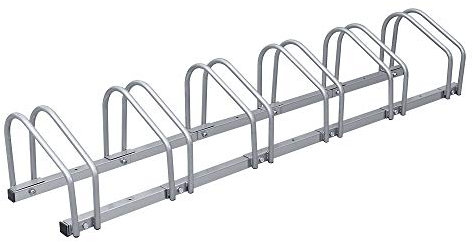Jopassy Fahrradständer Für 6 Fahrräder Boden fahrräder mehrfachständer fahrradhalter räder ständer und Wandmontage Stahl verzinkt 160 x 32 x 26 cm