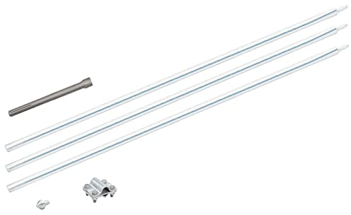 Tiefenerder Erdung Ø 20mm feuerverzinkt optional SDS Max - Schlagkopf - Schlagspitze (3m Set + Klemme + Schlagkopf)