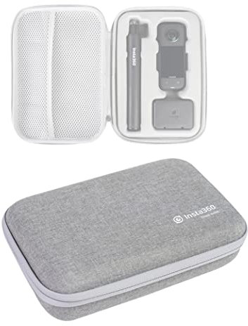 Insta360 CINSBAQG X Series Carry Case for One X2 / X3 Action Cameras with Selfie Stick, Battery and Lens Cap Storage, Grey