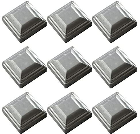 MFFIRE 9 X Chapeau Poteau en Forme De Pyramide en Acier Galvanisé pour Poteaux,120x120mm