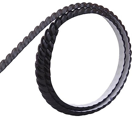 5M Bande Décorative Adhésive PVC, Bordure de Papier Peint Carrelage, Décoration pour Cadre de Miroir,Armoire,Meuble,Mur,Plafond Moulure de Finition Décorative Murale(10mm, Noir)