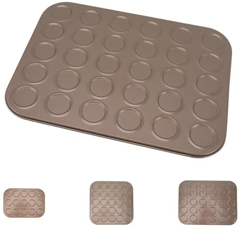 Tissting Kaiser Muffinform 15/25/30 Tassen Antihaftbeschichtet Kohlenstoffstahl Muffin Cupcake Backblech, Mini Muffinformer Muffinblech für Brownies Kuchen Pudding(30 Tassen)