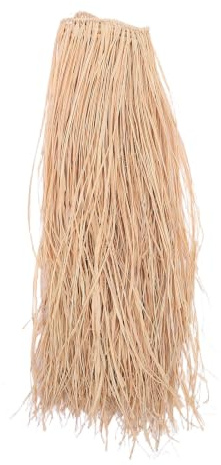 Zerodeko Strohtischrock aus Raffia in Khaki für Strand und Partydeko | Leichtes Bast Design, Detailreiche Verarbeitung, für Sommerliche Deko Am Meer