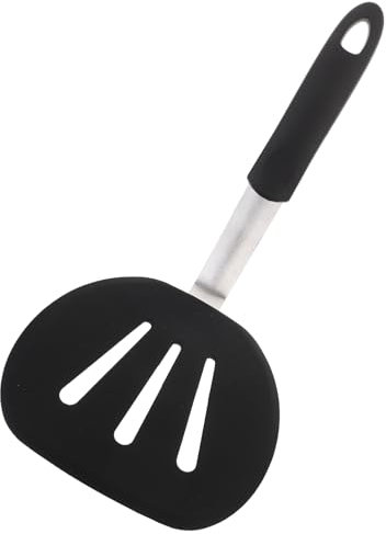 POPETPOP Edelstahl Schaufel Schlitzspatel Steakspatel Küchenhelfer Für Zuhause Restaurant Hotel Grillabende Picknicks Silber