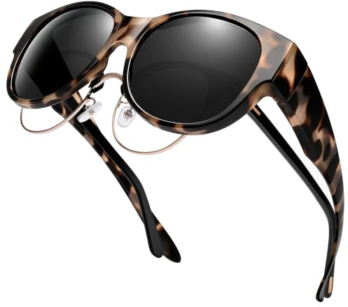 URUMQI Sunglasses Fit Over Glasses for Men Women, Polarized Sun Glasses UV400 Protection Shades