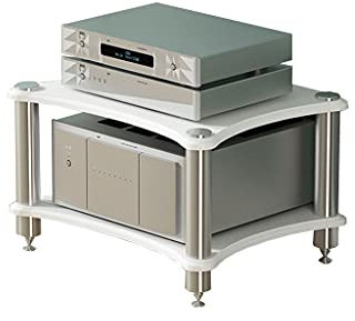 Boxenständer Lautsprecherständer Audio-Ständer, Ständer for Mediengeräte, Bodenständer, Lautsprecherständer mit Stoßdämpfung, Fußnagelregal, kleines Bücherregal, 1/2/3 Schicht für Heimkino und Studio(
