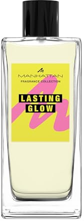 Manhattan Lasting Glow Eau de Parfum, fruchtiger Amber-Duft für Frauen mit Zitrone, Orangenblüte und Vanille, 100 ml