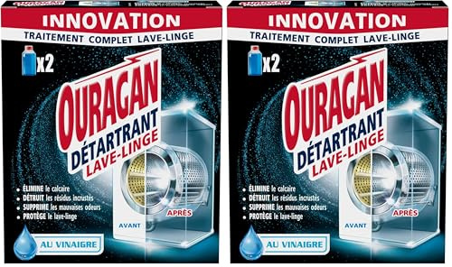 Ouragan Détartrant au Vinaigre Lave-Linge 2 x 250 ml (Lot de 2)
