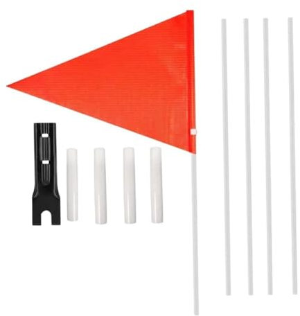 Sefdrert Fahrradflagge für Kinder, reflektierende Kinderflagge mit Befestigung, rote Kinderwagen-Flagge