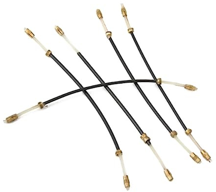 5 Stück Violinen Saitenhalter für 4/4-3/4 Geige und Kleine Bratsche | Nylon und Messing, Schwarz, Ersatzteil für Geige und Bratsche, Passend für 4/4-3/4 Sowie Kleine Bratsche