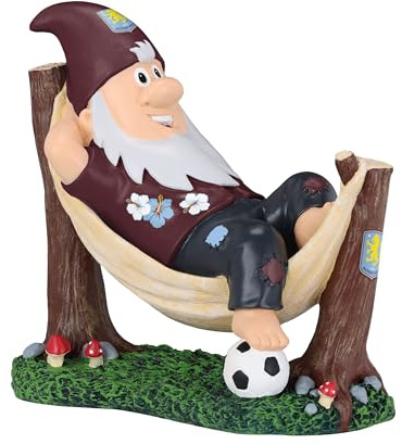 FOCO Officially Licensed Aston Villa FC Hammock Football Garden Gnome