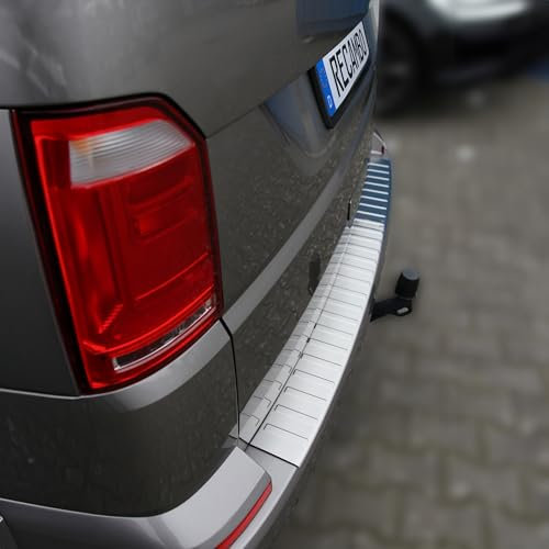 Recambo | Protector de Parachoques Trasero | Compatible con VW T6 | a Partir de 2015 | Acero Inoxidable Mate | Protección Borde de Carga