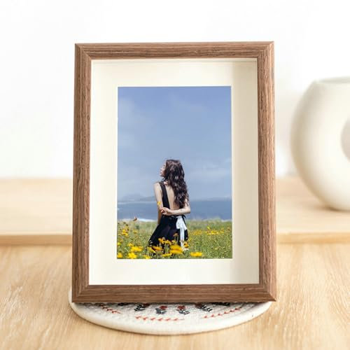 Stfery Fotorahmen 30x25 Kaffee Photo Frames MDF für Die Wand, Tischplatte, Horizontal Und Vertikal